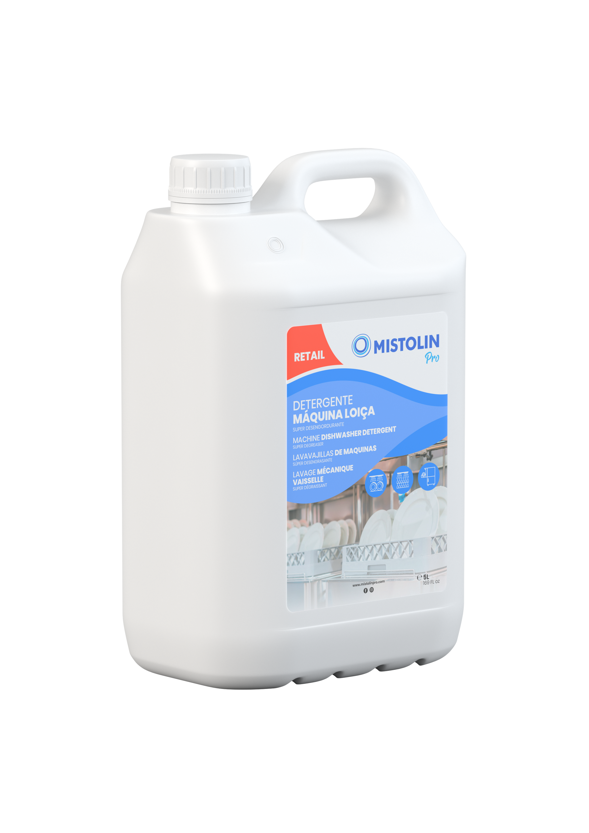 Mistolin Dishwasher Detergent 5L – Professional Grade
