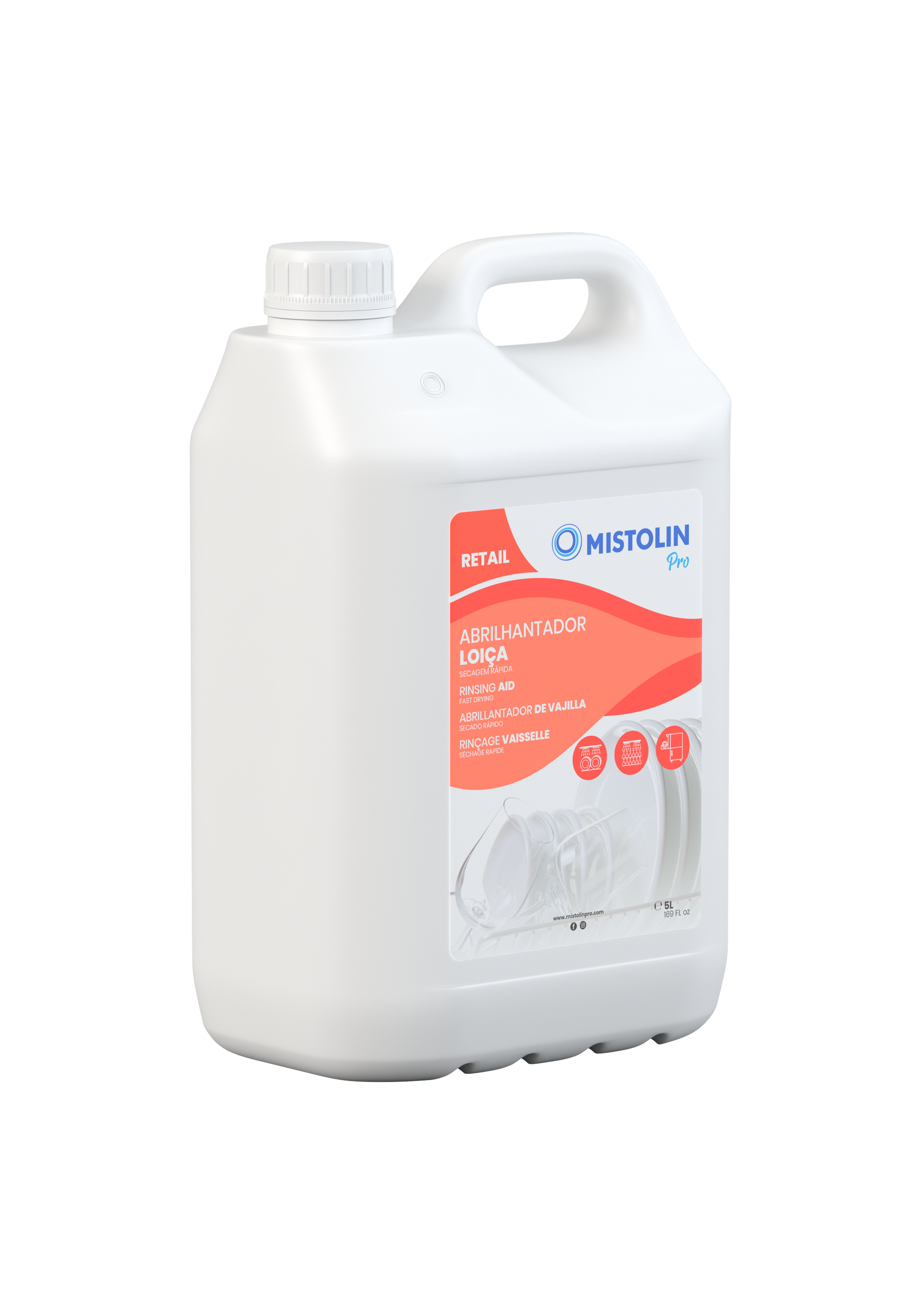 Mistolin Rinse Aid 5L – Professional Dishwasher Drying Solution