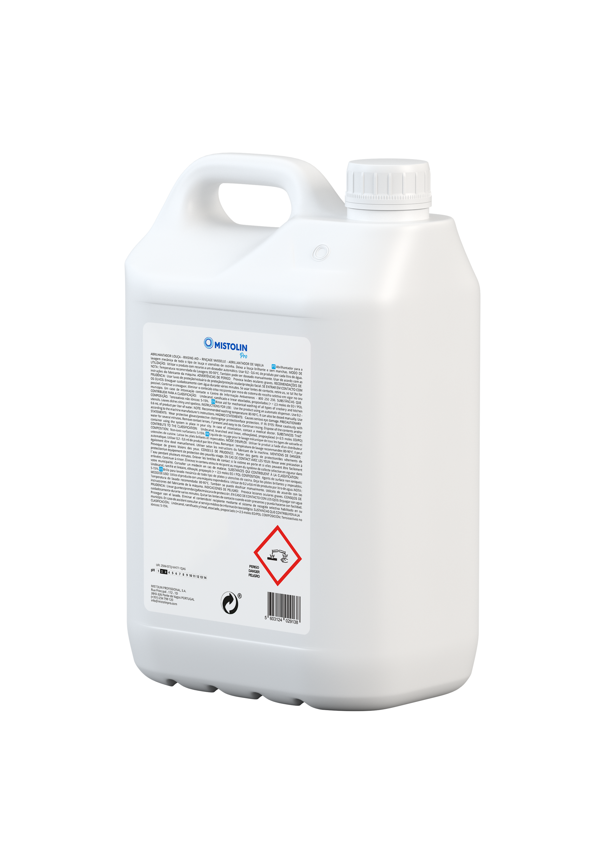 Mistolin Rinse Aid 5L – Professional Dishwasher Drying Solution